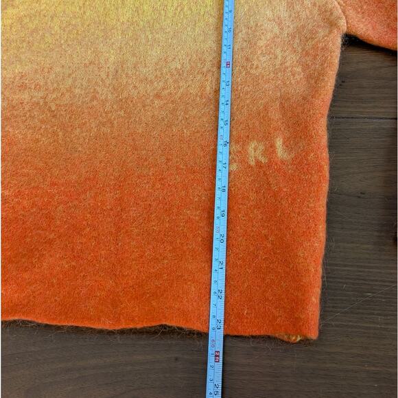 ERL Orange Gradient Mohair-blend Crewneck Unisex Sweater, size S - Picture 5 of 7